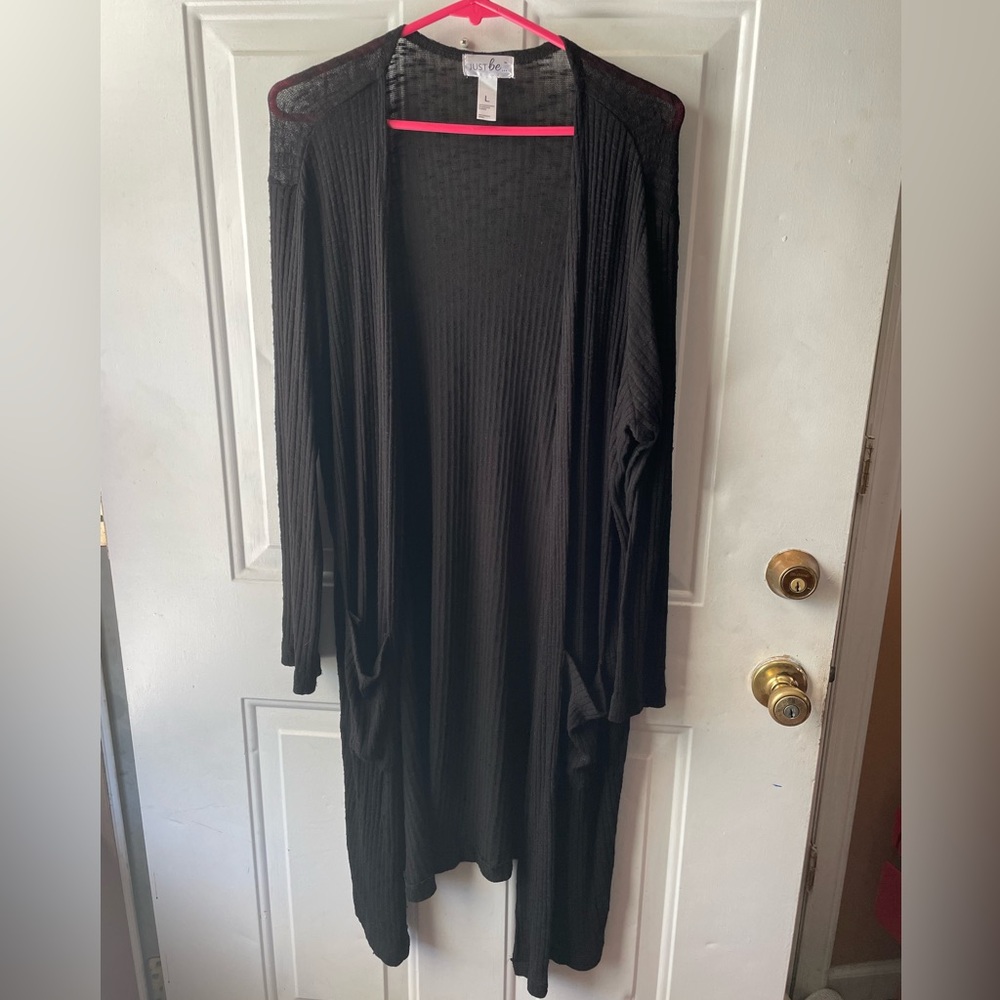 Long black sweater